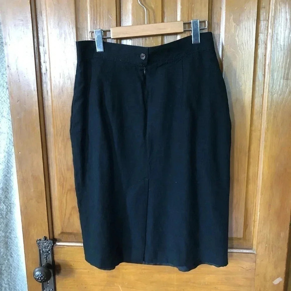Linen Blend Pencil Skirt - Picture 5 of 13